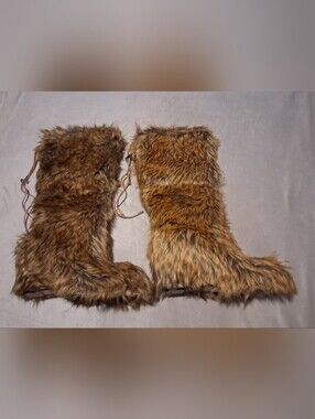 Faux Fur Heeled ( Wedge)   for Women in Brown- Nwot